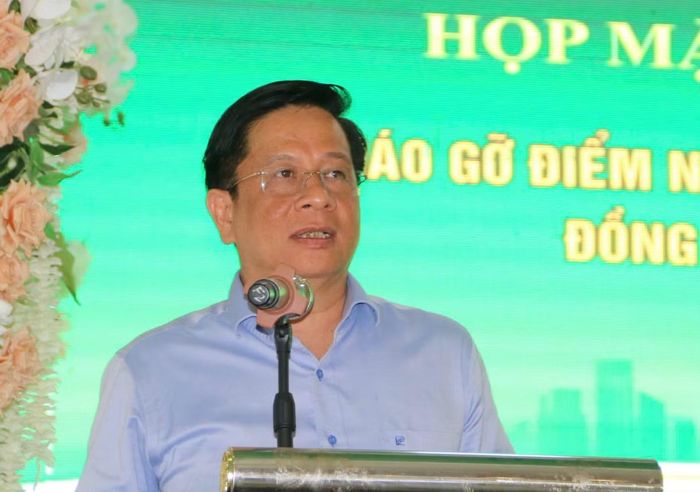Ông Hồ Văn Mừng - Chủ tịch UBND tỉnh An Giang - phát biểu. Ảnh: Nhật Huy.