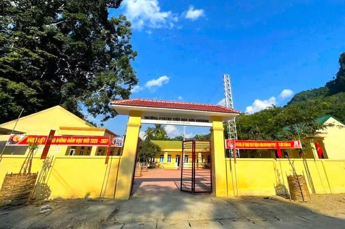 Trường PTDTBT Tiểu học Hữu Khuông trước sáp nhập. (Ảnh: FB).