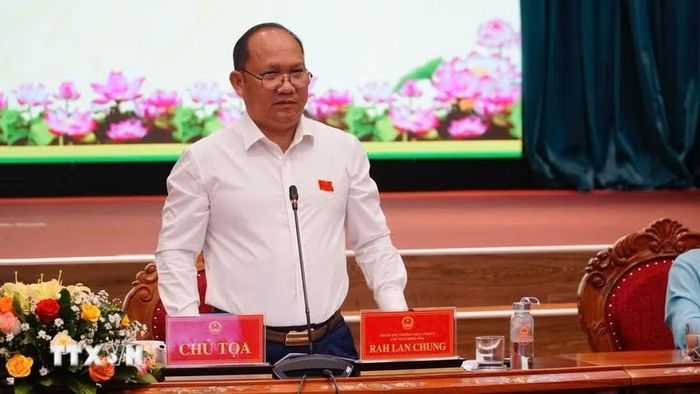 Chủ tịch HĐND Rah Lan Chung. (Ảnh: Sỹ Thắng/TTXVN)