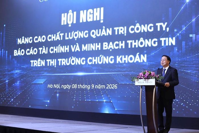 Hội nghị “Nâng cao chất lượng quản trị công ty, báo cáo tài chính và minh bạch thông tin trên thị trường chứng khoán”, do Bộ Tài chính tổ chức ngày 8/9 tại Hà Nội. Ảnh: UBCKNN