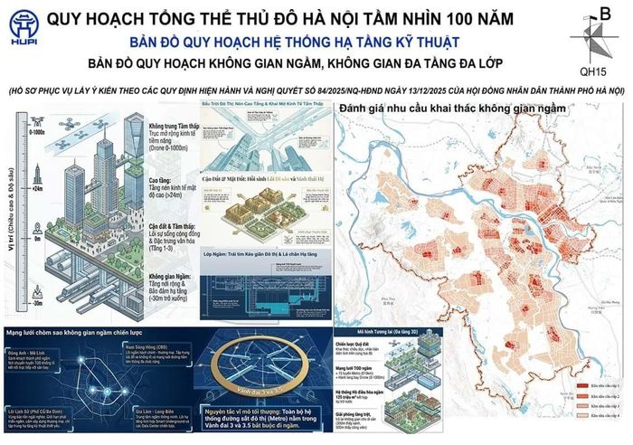 Bản đồ quy hoạch hệ thống hạ tầng kỹ thuật - Quy hoạch thổng thể Thủ đô Hà Nội tầm nhìn 100 năm.
