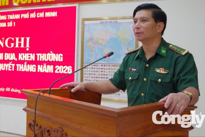 Đại tá Đỗ Vĩnh Thăng phát biểu.
