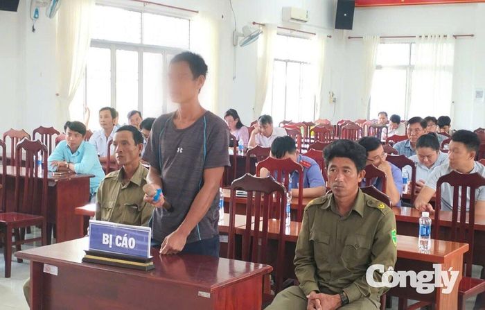 Bị cáo Lâm Văn Trắng tại phiên tòa