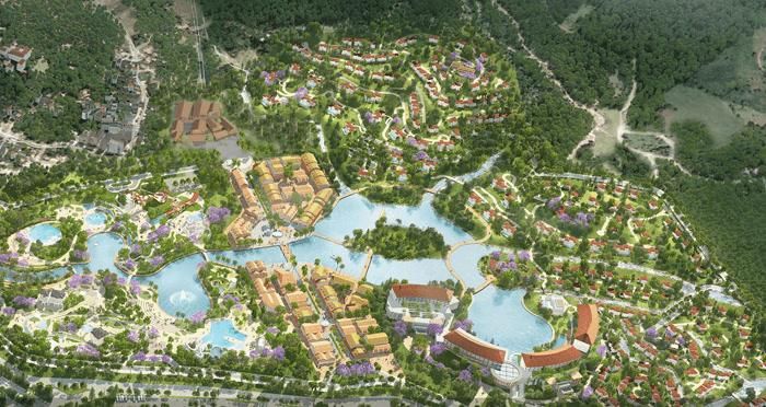 Phối cảnh dự án Quần thể khu đô thị sinh thái, vui chơi giải trí cao cấp và hệ thống cáp treo Cuối Hạ. (Nguồn: Sun Group).