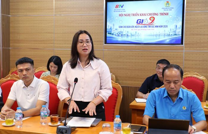 Đại diện công đoàn cơ sở nêu ý kiến.