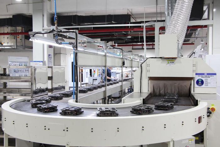 Dây chuyền sản xuất tự động hóa cao của doanh nghiệp tại Khu công nghiệp Gia Bình.