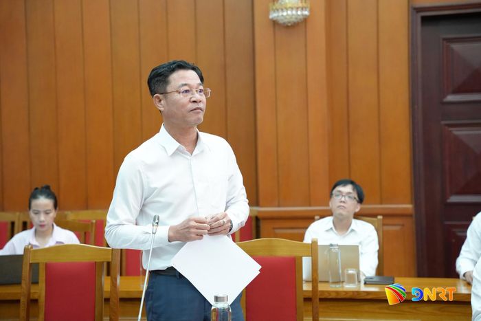 Đại biểu báo cáo tiến độ thực hiện các nhóm nhiệm vụ được giao. Ảnh: T.CÔNG