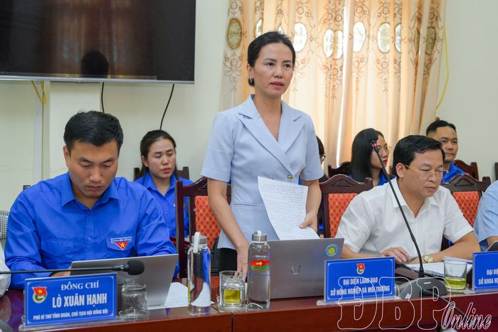 Đại diện lãnh đạo Sở Nông nghiệp và Môi trường phát biểu ý kiến tại buổi làm việc.