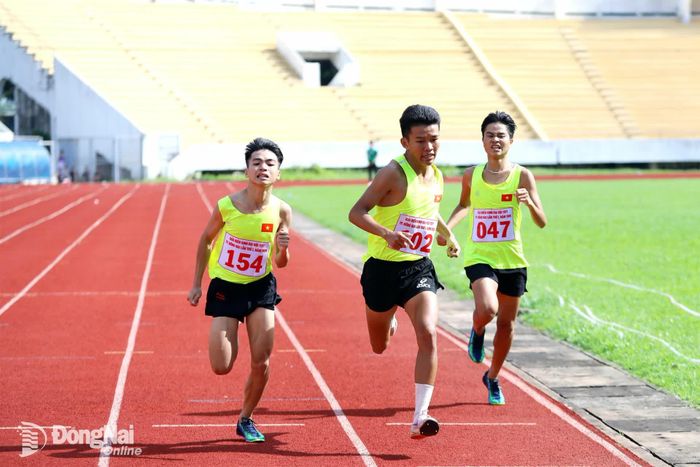 3 vận động viên băng về đích nội dung 800m nam. Ảnh: Huy Anh