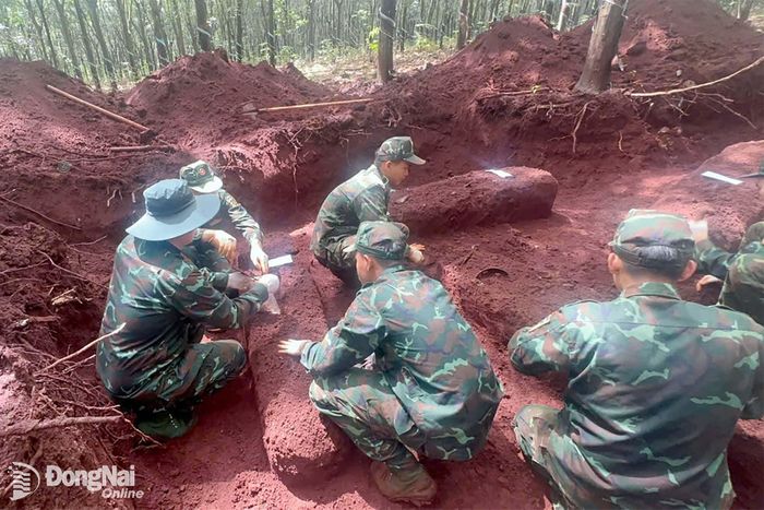 Khu vực tìm thấy 4 hài cốt liệt sĩ ngày 8-9. Ảnh: ĐVCC