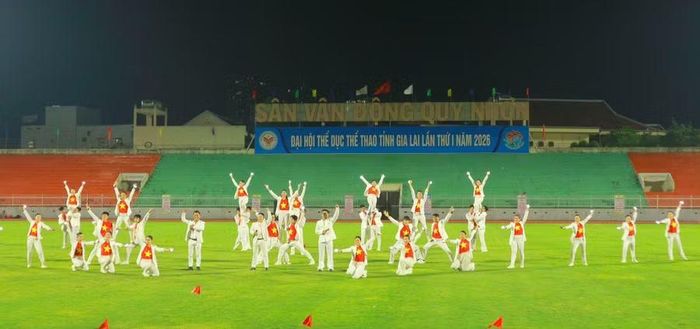  Tiết mục trống hội, hát, múa “Việt Nam - Tự hào tiếp bước tương lai” hứa hẹn mang đến không khí sôi nổi tại lễ khai mạc. Ảnh: H.V 