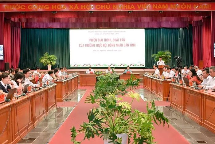 Quang cảnh phiên giải trình, chất vấn của Thường trực HĐND tỉnh. Ảnh: Đức Thụy