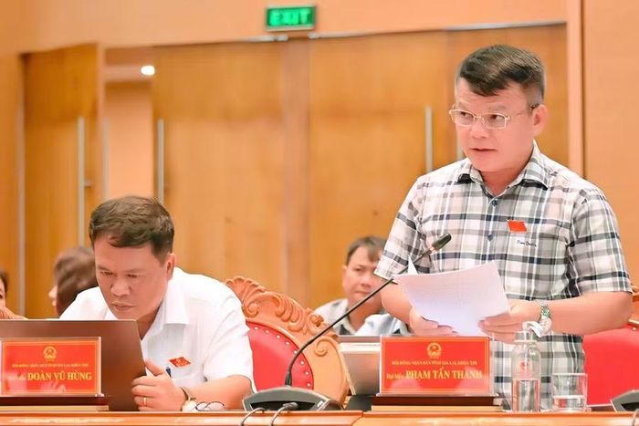  Ông Phạm Tấn Thành - Trưởng Ban Kinh tế - Ngân sách HĐND tỉnh phát biểu tại phiên giải trình. Ảnh: Đ.T 