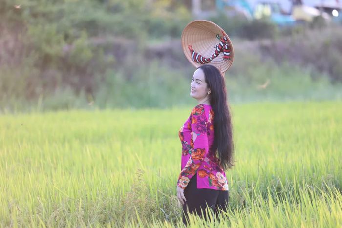Vẻ đẹp bình yên nơi cánh đồng lúa.