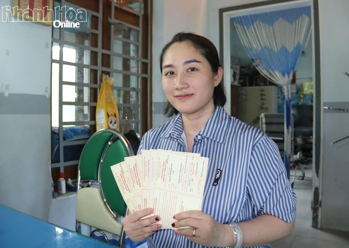 Bà Nguyễn Mai Hoàng Linh đã nhiều lần tham gia hiến máu tình nguyện.