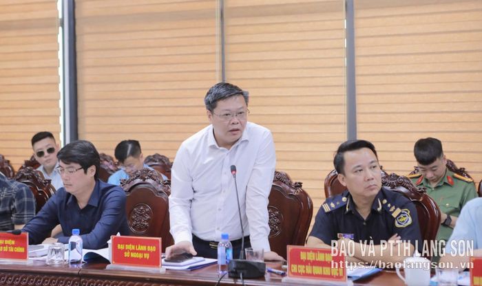 Lãnh đạo Sở Ngoại vụ phát biểu ý kiến tại buổi làm việc