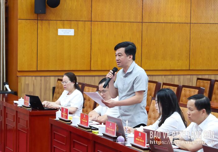 Lãnh đạo Ban Văn hóa - Xã hội HĐND tỉnh nêu câu hỏi chất vấn