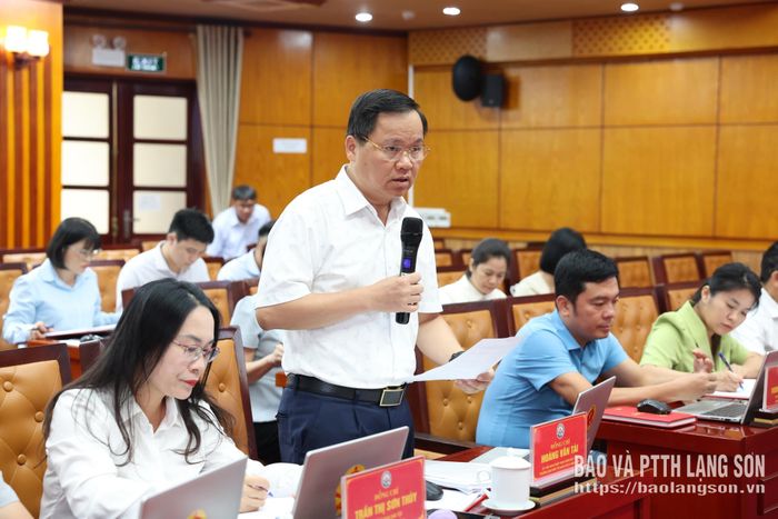Lãnh đạo Ban Kinh tế - Ngân sách HĐND tỉnh báo cáo nội dung trình tại phiên họp
