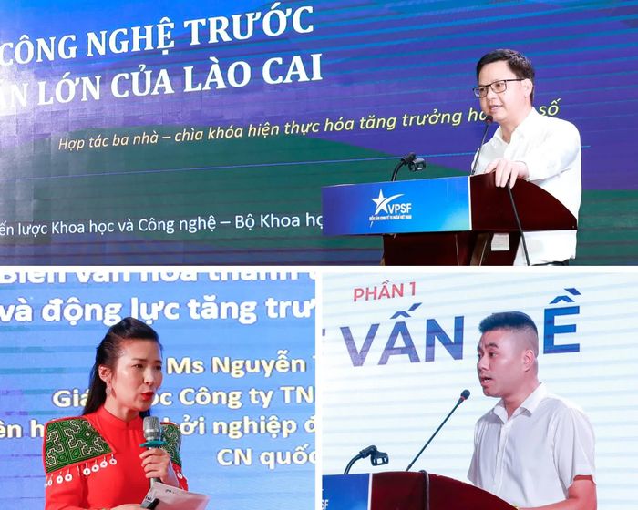 Chuyên gia và các doanh nghiệp tỉnh Lào Cai trình bày tham luận.