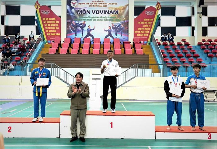 VĐV Nguyễn Đại Dương của Cụm 19 giành HCV môn vovinam Đại hội