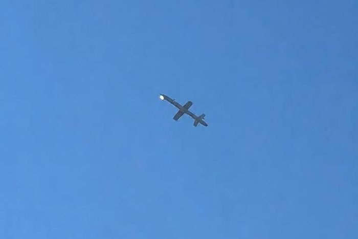UAV tấn công phản lực Geran-5 của Nga được phía Ukraine ghi nhận. Ảnh: DE