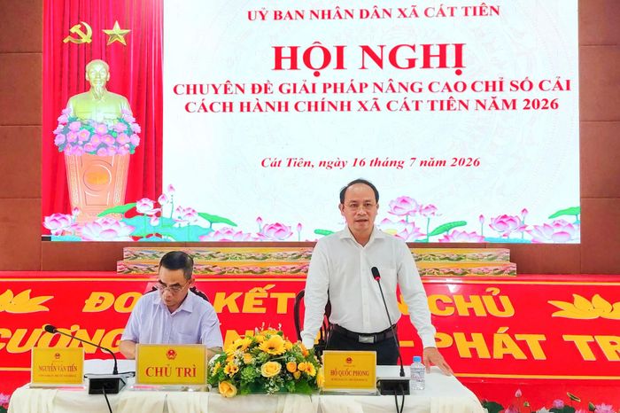 Xã Cát Tiên tổ chức hội nghị chuyên đề về giải pháp nâng cao chỉ số cải cách hành chính năm 2026