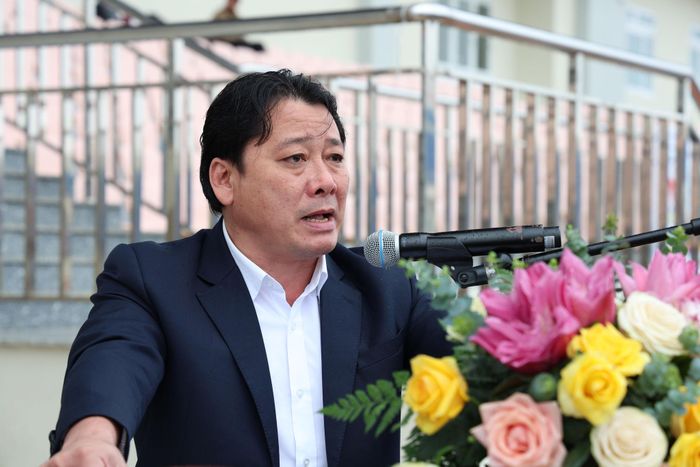 Ông Lê Ngọc Quang, Phó Giám đốc Sở Văn hóa, Thể thao và Du lịch Lâm Đồng, Trưởng Ban Tổ chức môn điền kinh phát biểu khai mạc
