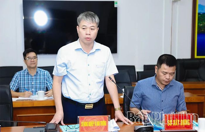 Lãnh đạo Sở Nông nghiệp và Môi trường phát biểu tại hội nghị.