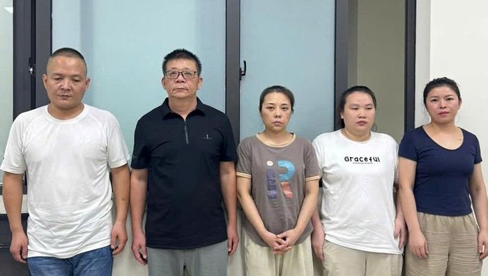 5 đối tượng mang quốc tịch Trung Quốc bị Cơ quan CSĐT Công an TP Hải Phòng khởi tố. Ảnh: Công an Hải Phòng