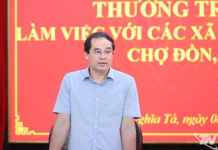 Đồng chí Bí thư Tỉnh ủy Trịnh Xuân Trường phát biểu kết luận buổi làm việc.