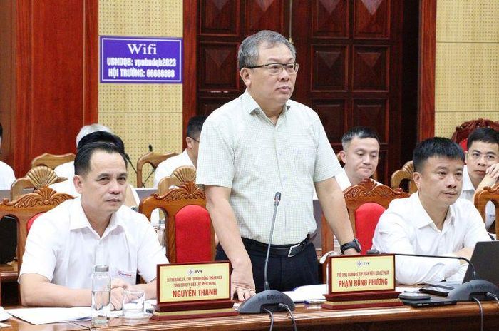 Phó Tổng giám đốc EVN - Phạm Hồng Phương phát biểu tại buổi làm việc