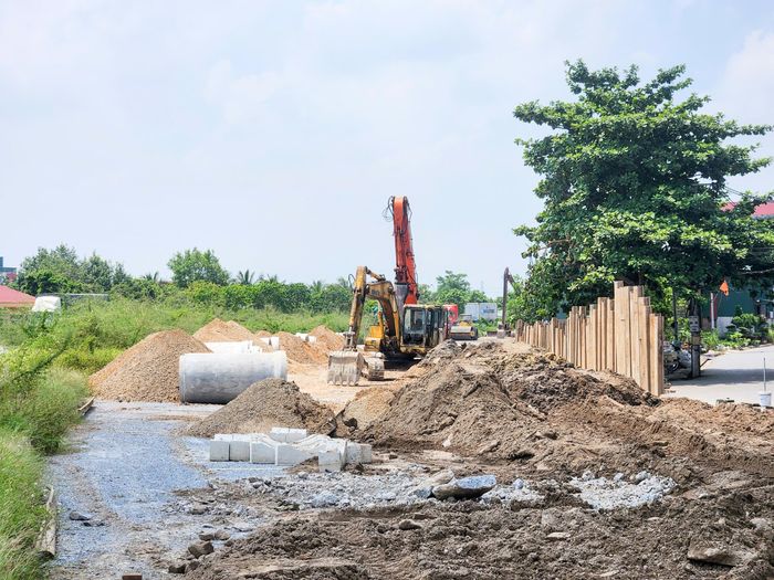 Mặt bằng được tháo gỡ, dự án nâng cấp, mở rộng ĐT287 đang được khẩn trương thi công.