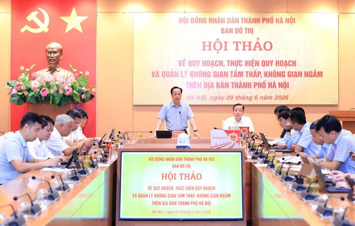Ban Đô thị HĐND thành phố Hà Nội tổ chức Hội thảo về quy hoạch, thực hiện quy hoạch và quản lý không gian tầm thấp, không gian ngầm trên địa bàn thành phố. Ảnh: HH