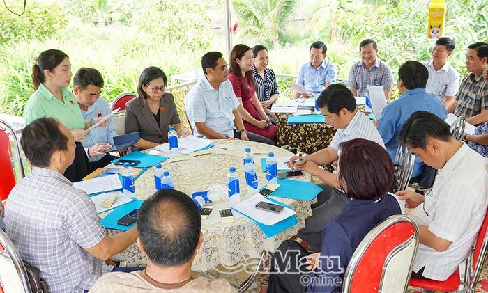 Đoàn giám sát làm việc với xã Khánh An.