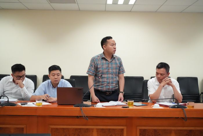 Lãnh đạo Cục CNTT phát biểu tại hội nghị.