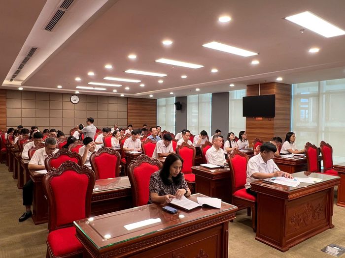 Quang cảnh buổi tập huấn kiểm toán doanh nghiệp thi công xây dựng. Ảnh: Thanh Trang