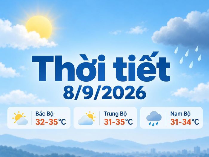 Thời tiết hôm nay 8/9: Bắc bộ nắng, Trung bộ và Nam bộ mưa dông. Ảnh minh họa được tạo với sự hỗ trợ của AI.