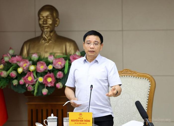 Phó Thủ tướng Nguyễn Văn Thắng phát biểu tại cuộc họp - Ảnh chinhphu.vn/Đức Tuân