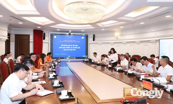 Toàn cảnh buổi làm việc về nội dung Nền tảng quản lý, giao việc và đánh giá KPI