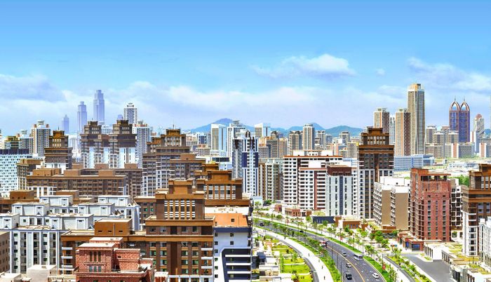 Phố Rimhung ngày càng phát triển với những toà nhà cao tầng “chọc trời”.
