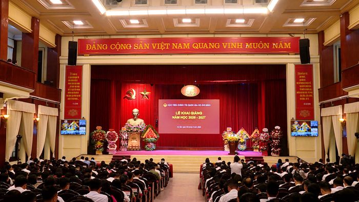 Quang cảnh lễ khai giảng. Ảnh: Chí Kiên