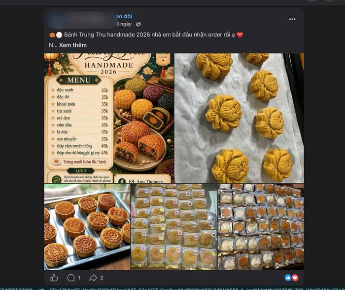 Bánh Trung Thu handmade được quảng cáo đa dạng mẫu mã, giá thành... Ảnh: Mai Khôi