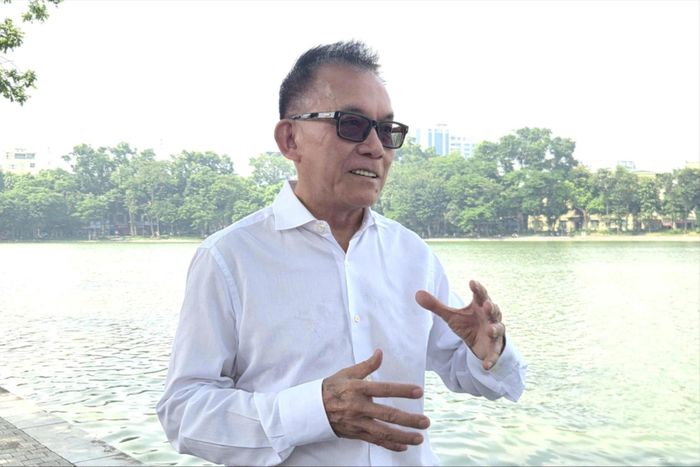 Kiến trúc sư Hồ Thiệu Trị, đại diện đơn vị tư vấn trả lời phỏng vấn. Ảnh: Võ Hải