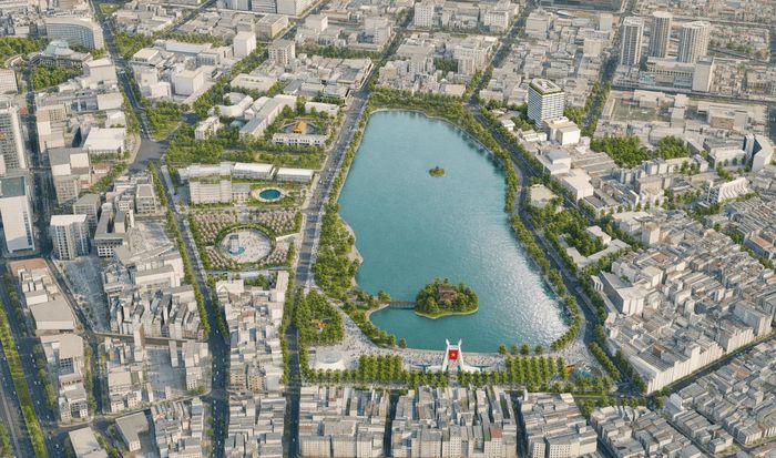 Tổng thể khu vực hồ Hoàn Kiếm dự kiến được thành phố Hà Nội tái thiết trong thời gian tới.