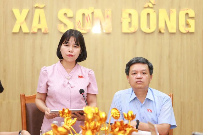 Trưởng ban Khoa học, Công nghệ và Môi trường HĐND thành phố Nguyễn Thị Diễm Hằng phát biểu kết luận buổi làm việc. Ảnh: Văn Tuyến