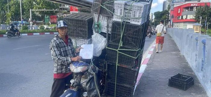 Anh Xuân - chồng chị Phương hằng ngày vẫn đi thu gom phế liệu, thu nhập bấp bênh.