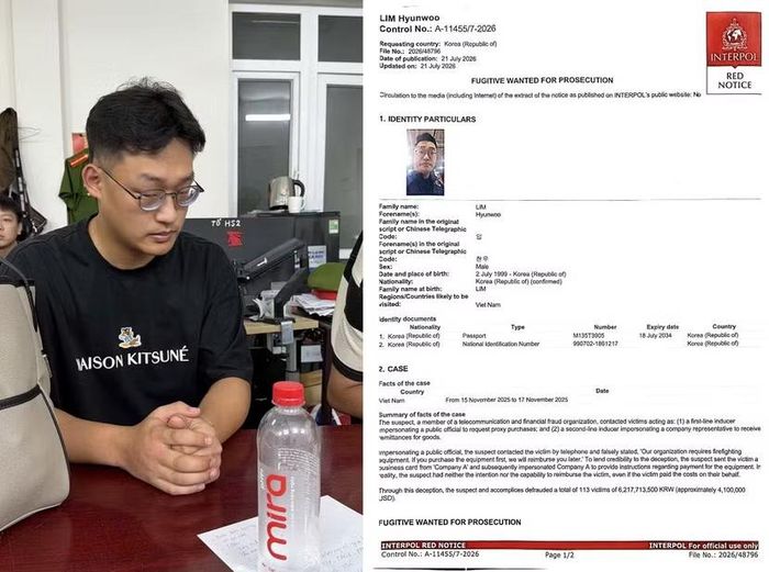 Đối tượng Lim Hyun Woo và Lệnh truy nã đỏ của Interpol