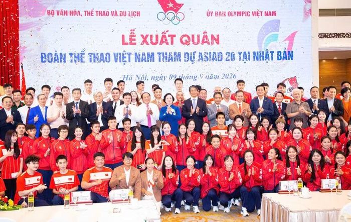 Đoàn thể thao Việt Nam quyết tâm hoàn thành mục tiêu giành tối thiểu 4 huy chương vàng ASIAD 2026 (Ảnh: Quý Lượng)