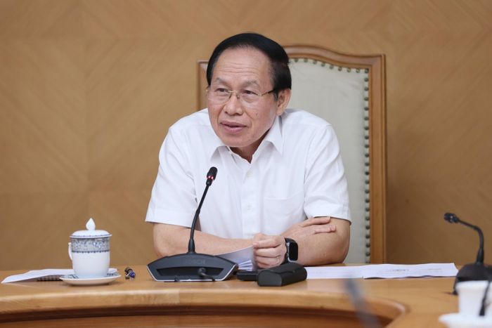 Phó thủ tướng Lê Tiến Châu phát biểu tại cuộc họp. Ảnh: Thu Sa/VGP.