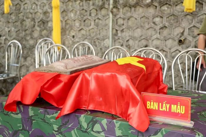 Khu vực lấy mẫu hài cốt liệt sĩ